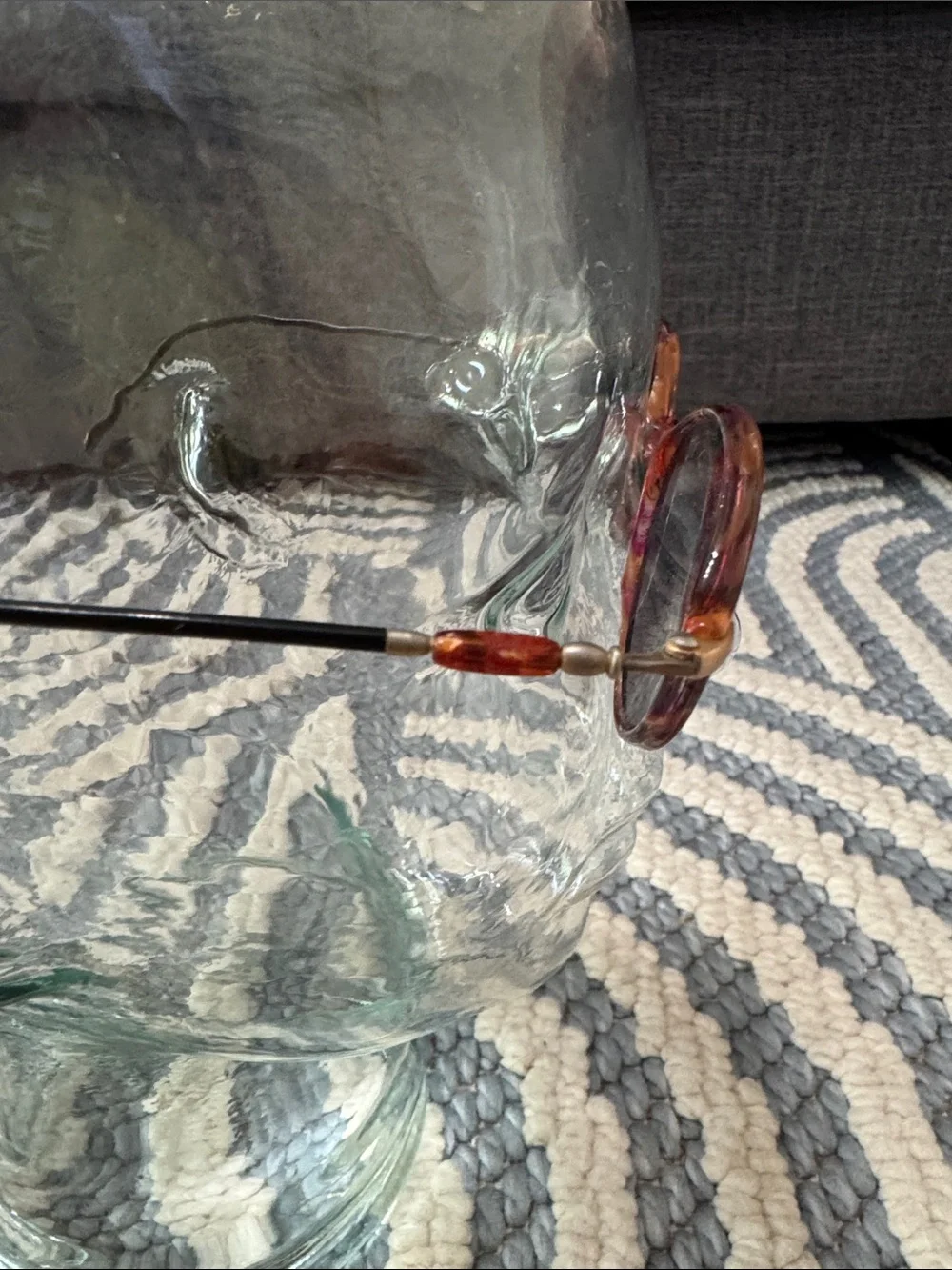 Vintage 90s Made in France Oval Tortoise Eyeglass Frames